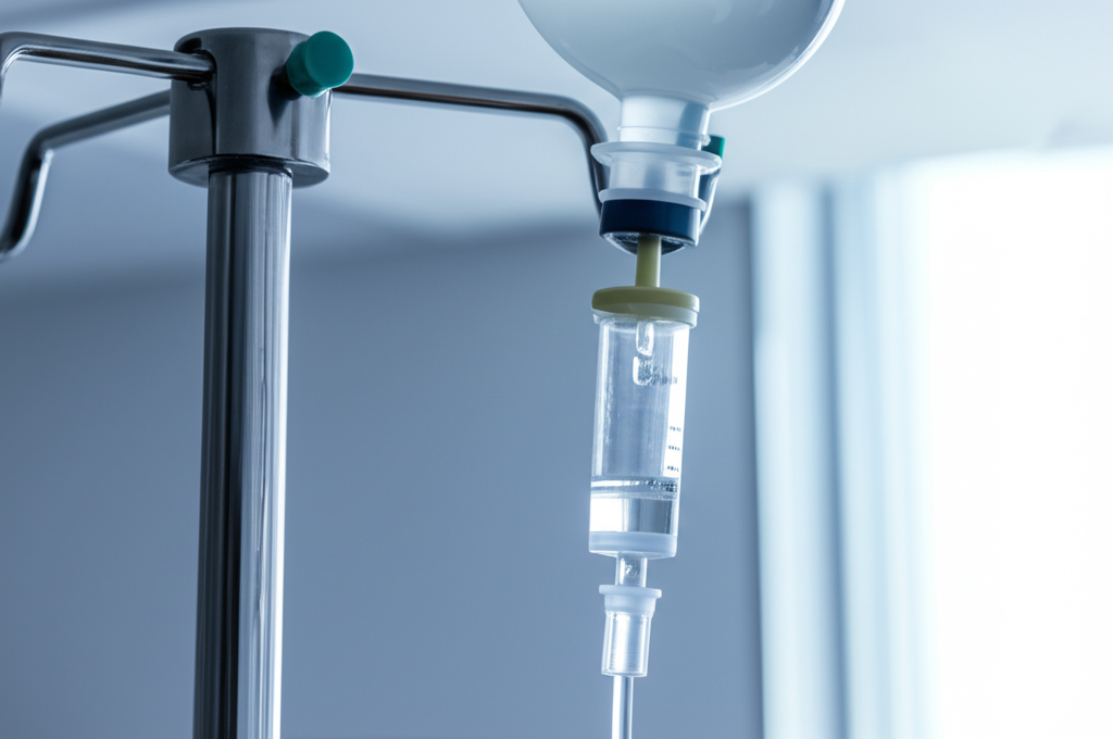 Medical Professional Administering IV Therapy